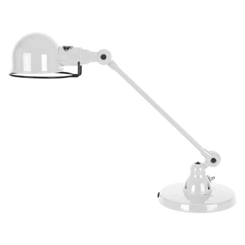 Décoration - Pour les enfants - Lampe de table Signal métal blanc / 1 bras - L 40 cm - Jieldé - Blanc brillant - Acier inoxydable