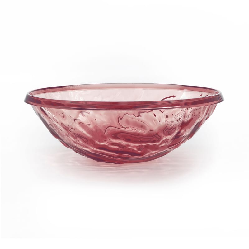 Table et cuisine - Saladiers, coupes et bols - Saladier Moon plastique rose / Coupe - Ø 45 cm - Kartell - Rose pâle - PMMA