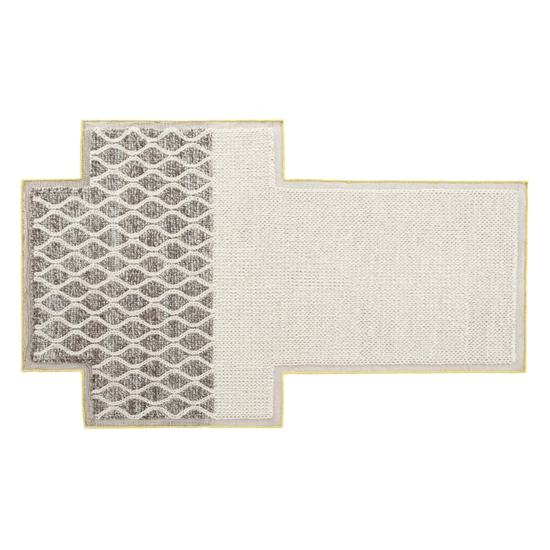 Décoration - Tapis - Tapis Mangas Space Rhombus  blanc beige / 250 x 160 cm - Gan - Ivoire - Laine vierge