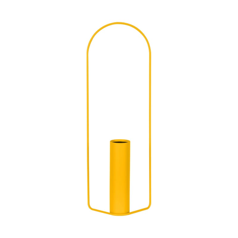 Décoration - Vases - Vase Itac métal jaune / Cylindrique - L 26 x H 76 cm - Fermob - Miel texturé - Acier