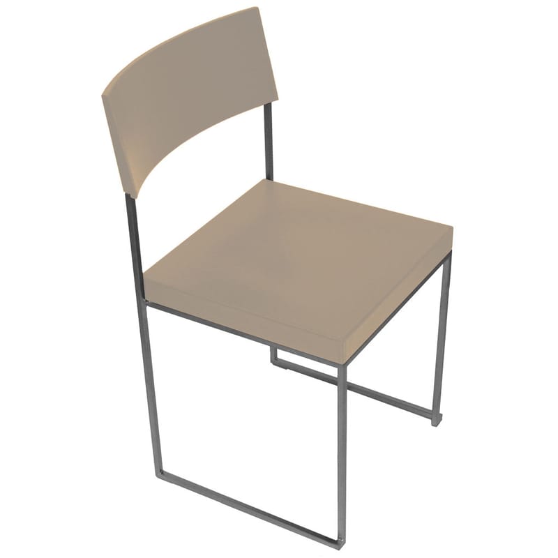 Mobilier - Chaises, fauteuils de salle à manger - Chaise empilable Cuba blanc bois naturel - Lapalma - Hêtre blanchi - Acier, Hêtre blanchi