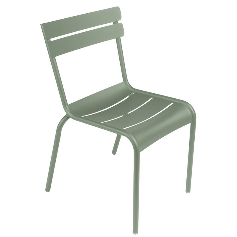 Mobilier - Chaises, fauteuils de salle à manger - Chaise empilable Luxembourg métal vert / Aluminium - Fermob - Cactus - Aluminium laqué
