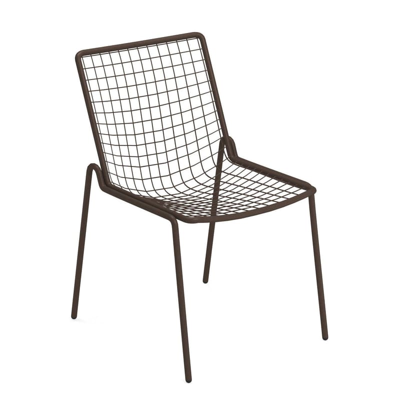 Mobilier - Chaises, fauteuils de salle à manger - Chaise empilable Rio R50 marron métal - Emu - Marrond\'Inde - Acier