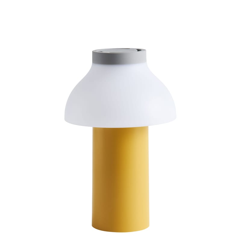 Tendances - Petits prix - Lampe extérieur sans fil rechargeable PC Portable plastique jaune / Pour l\'extérieur - USB - Hay - Jaune, blanc & gris - ABS, Polypropylène