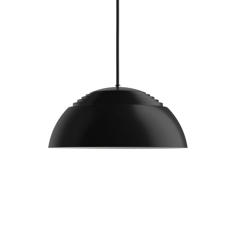 Luminaire - Suspensions - Suspension AJ Royal LED métal noir (1957) / Medium - Ø 37 cm - Louis Poulsen - Noir - Acier laqué, Aluminium laqué