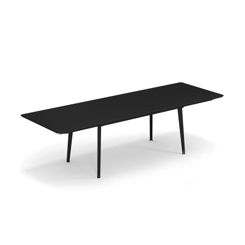 Jardin - Tables de jardin - Table à rallonge Plus4 métal noir / 160 à 270 cm - Emu - Noir - Acier verni