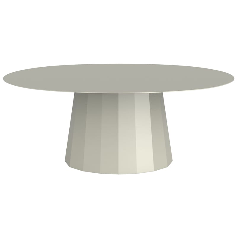 Mobilier - Tables basses - Table basse Ankara métal beige / L 109 x H 42 cm - Matière Grise - Sable - Acier peint