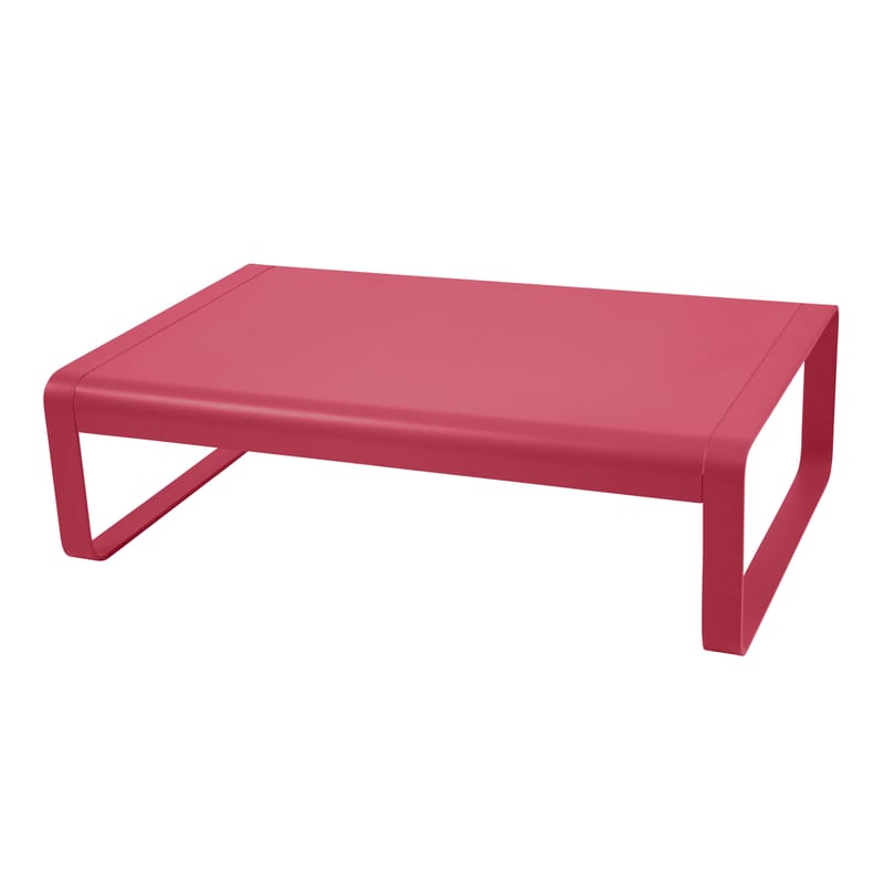 Mobilier - Tables basses - Table basse Bellevie métal rose / Aluminium - 103 x 75 cm - Fermob - Rose praline - Acier électrozinqué, Aluminium