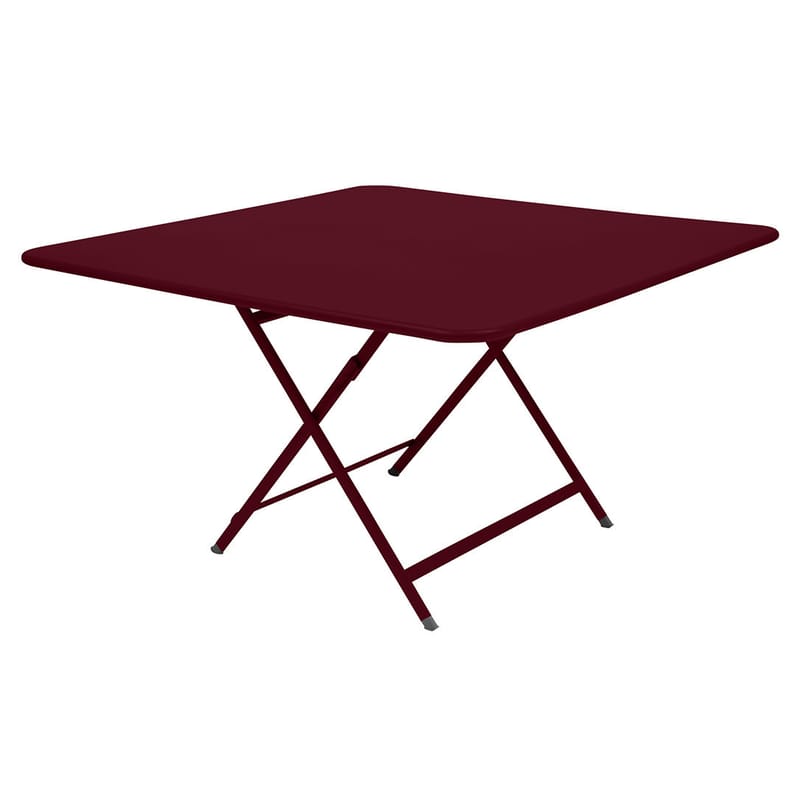 Jardin - Tables de jardin - Table pliante Caractère métal violet / 128 x 128 cm - Fermob - Cerise noire - Acier laqué