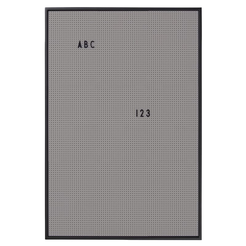 Décoration - Accessoires bureau - Tableau mémo A2 plastique gris / L 42 x H 59 cm - Design Letters - Gris foncé - ABS