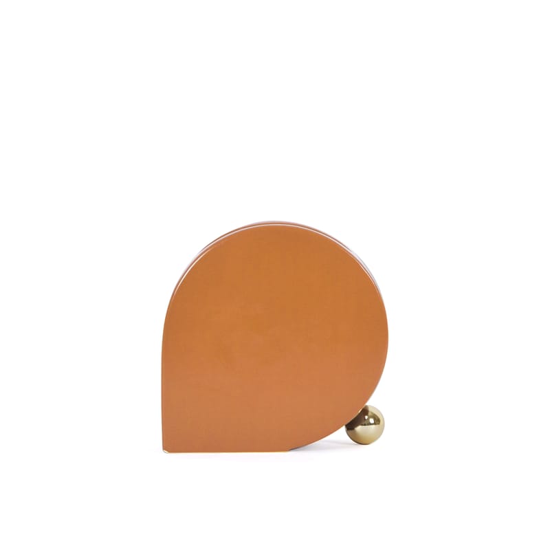 Décoration - Vases - Vase Eos Small céramique orange / L 16 x H 17 cm - peint à la main - ENOstudio - Corail (mat) - Céramique