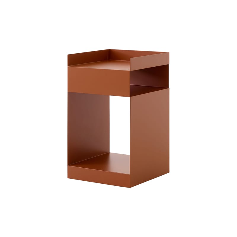 Mobilier - Tables basses - Caisson à roulettes Rotate SC73 métal orange marron / 35 x 35 x H 59 cm - &tradition - Terracotta - Acier