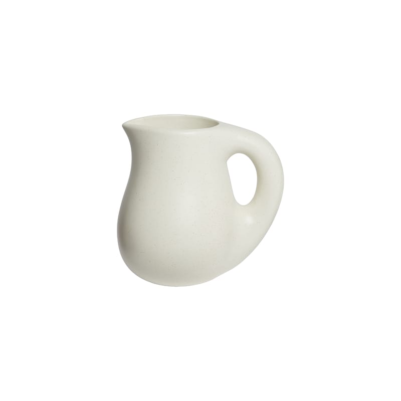 Table et cuisine - Carafes et décanteurs - Carafe Dough céramique blanc / Ø 15 x H 19,8 cm - TOOGOOD - Crème - Grès émaillé