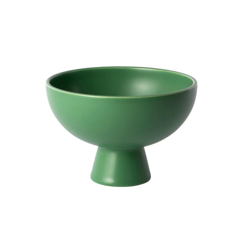 Table et cuisine - Saladiers, coupes et bols - Coupe Strøm Medium céramique vert / Ø 19 cm - Fait main - Exclusivité - raawii - Vert - Céramique