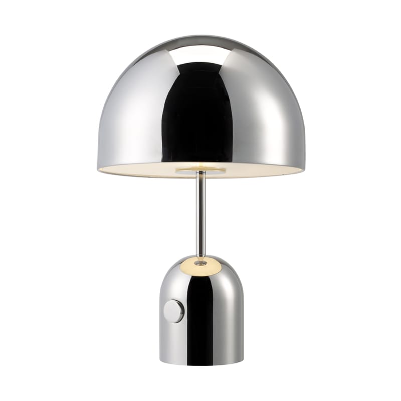 Luminaire - Lampes de table - Lampe de table Bell Small argent métal / H 44 cm - Tom Dixon - Chromé - Acier