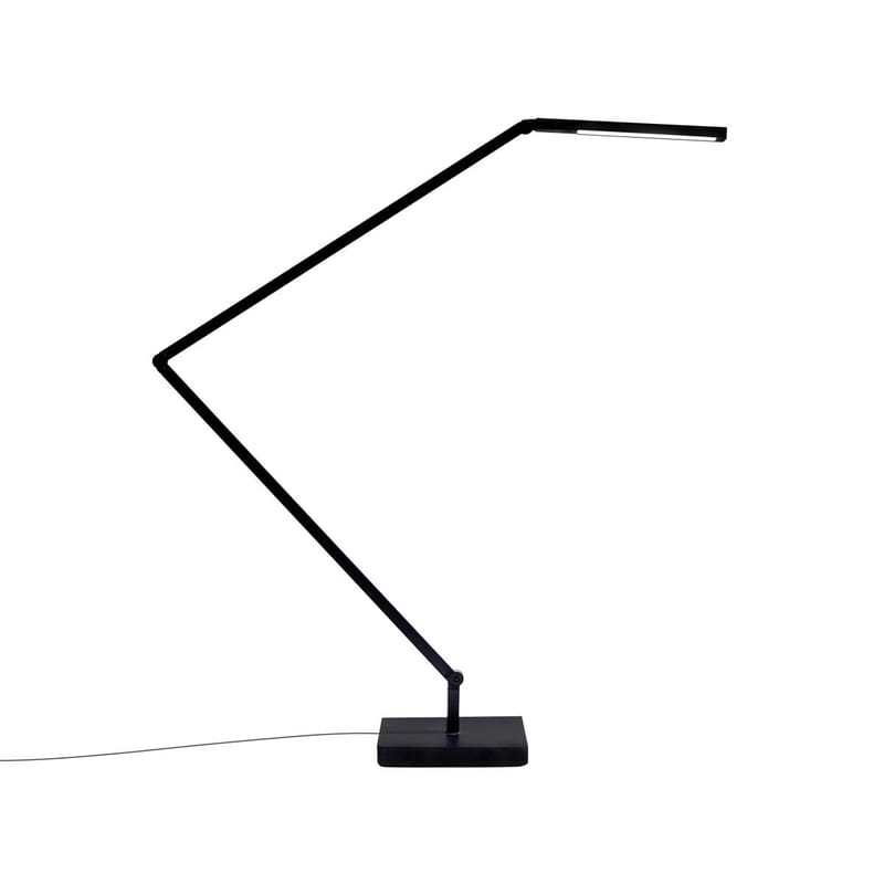 Luminaire - Lampes de table - Lampe de table Untitled Linear LED métal noir / Orientable - Nemo - Tête plate / Noir - Aluminum, Technopolymère