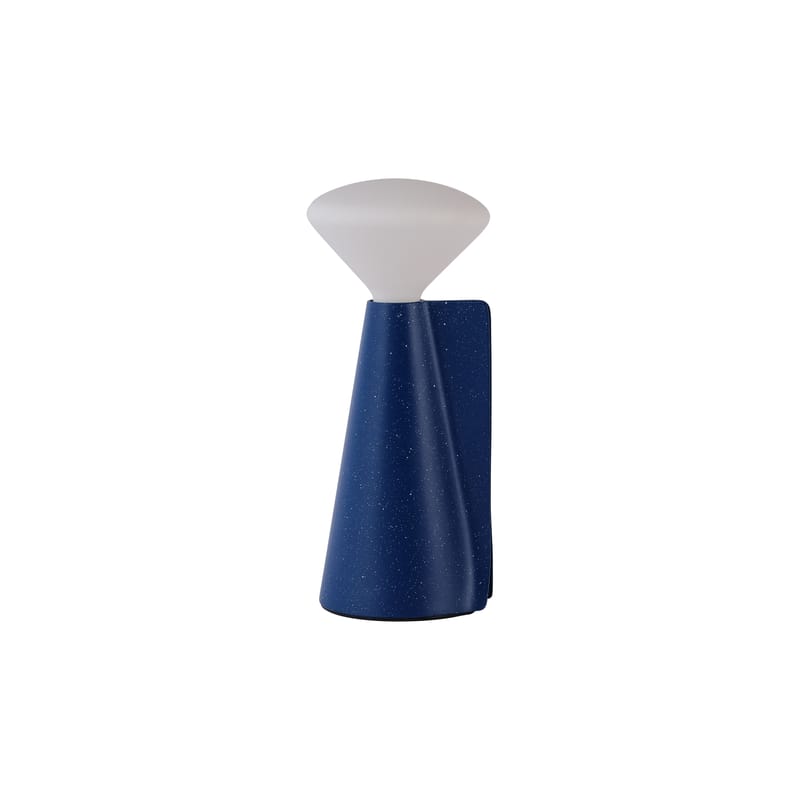 Luminaire - Lampes de table - Lampe sans fil rechargeable Mantle métal bleu / Ø 8 x H 18 cm - TALA - Bleu Cobalt - Acier inoxydable