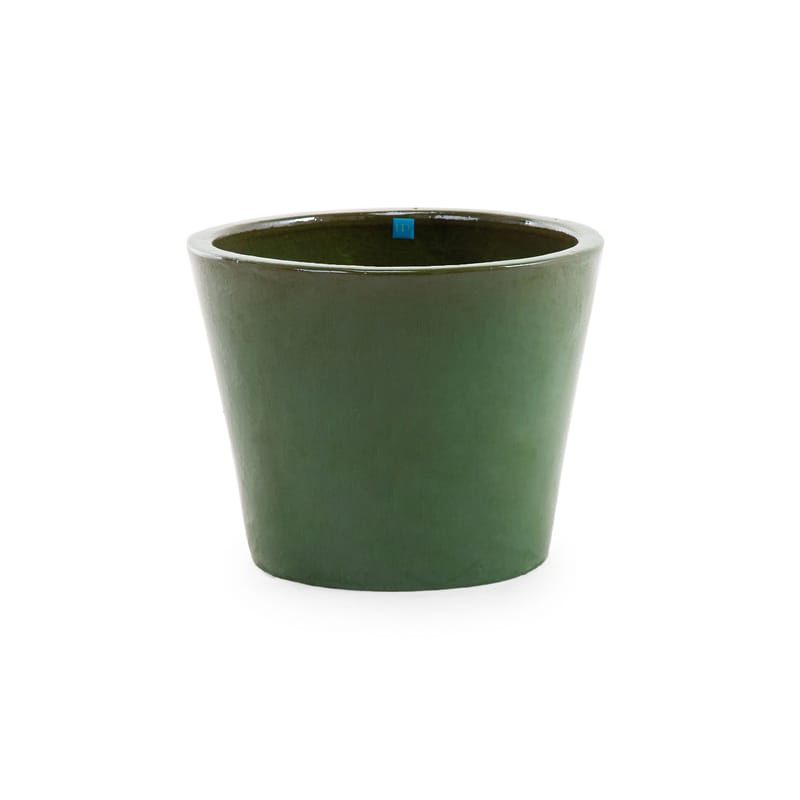 Jardin - Pots et plantes - Pot de fleurs Pots céramique vert / Grès émaillé - Ø 50 x H 40 cm / Fait main - Unopiu - Vert olive - Grès émaillé