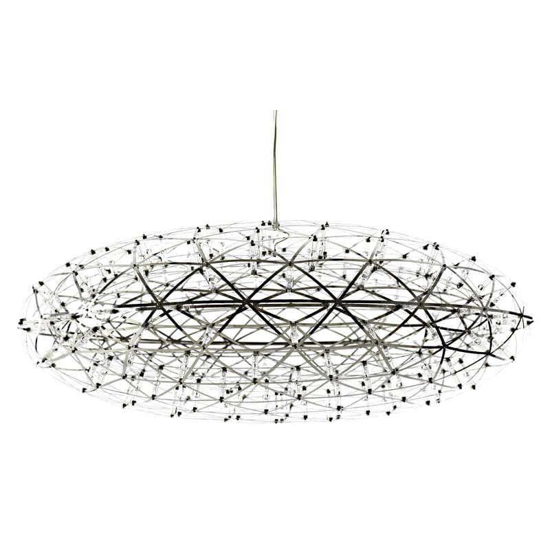 Illuminazione - Lampadari - Sospensione Raimond Zafu metallo Ø 75 cm - Moooi - Acciaio - Acciaio inossidabile, Alluminio, PMMA