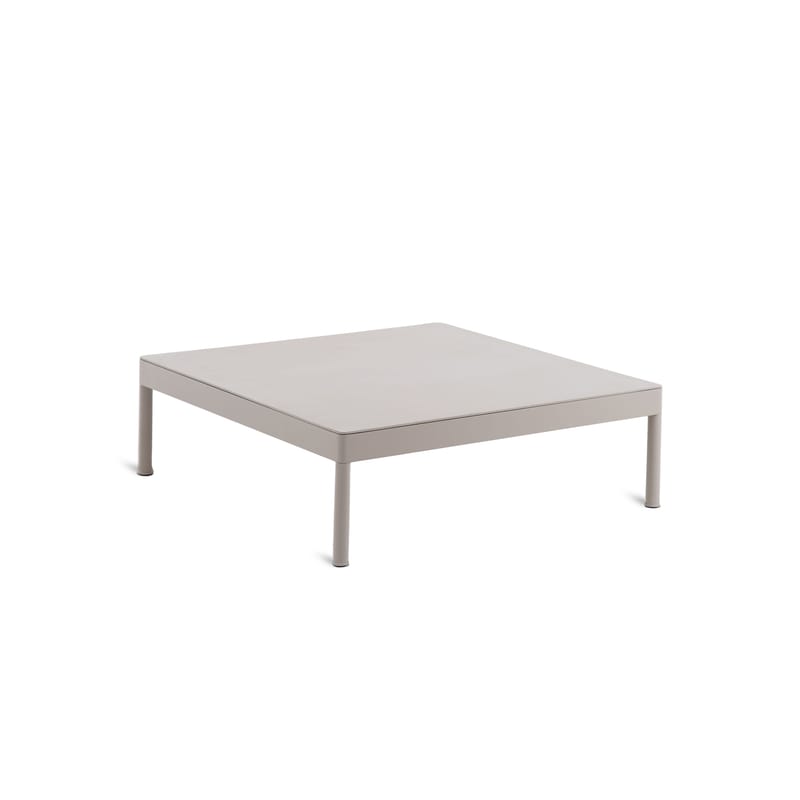 Mobilier - Tables basses - Table basse Les Arcs métal gris / Aluminium - 80 x 80 x H 29 cm - Unopiu - Gris Tourterelle - Aluminium