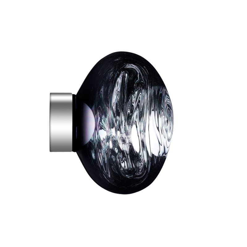 Luminaire - Appliques - Applique Melt Mini LED (2015) / Plafonnier- Ø 30 cm / Polycarbonate métallisé (change de couleur) - Tom Dixon - Fumé - Acier, Polycarbonate