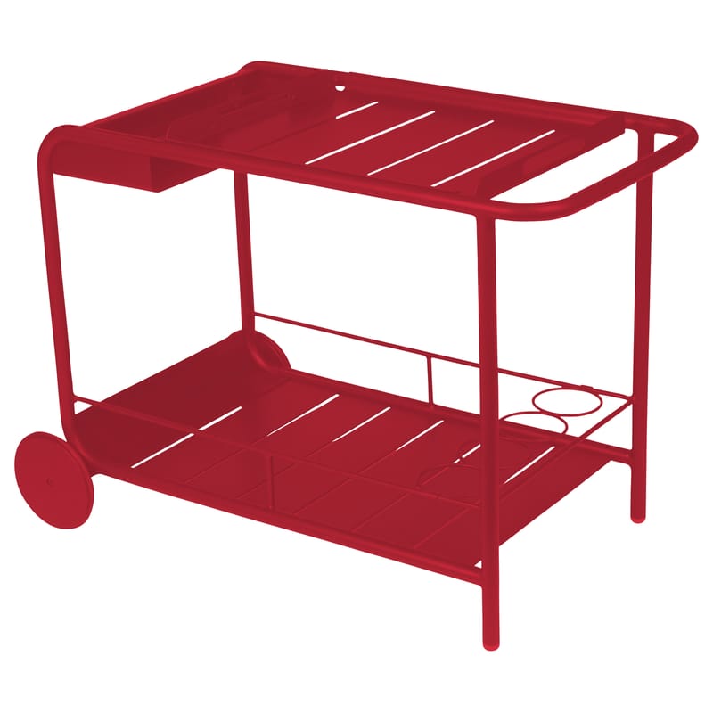 Furniture - Miscellaneous furniture - Luxembourg Dresser metal red Trolley bar - Fermob - Chili - Lacquered aluminium