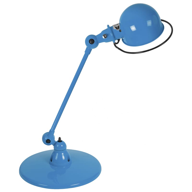 Décoration - Pour les enfants - Lampe de table Loft métal bleu / 1 bras - L 60 cm - Jieldé - Bleu brillant - Acier inoxydable