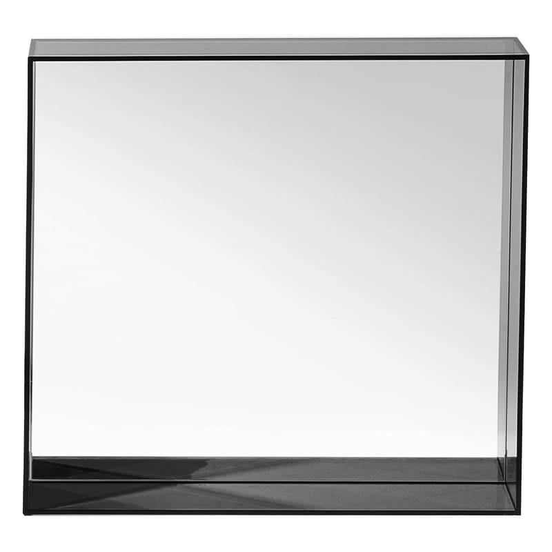 Accessoires - Accessoires salle de bains - Miroir mural Only me plastique noir / L 50 x H 50 cm - Philippe Starck, 2012 - Kartell - Noir brillant - PMMA
