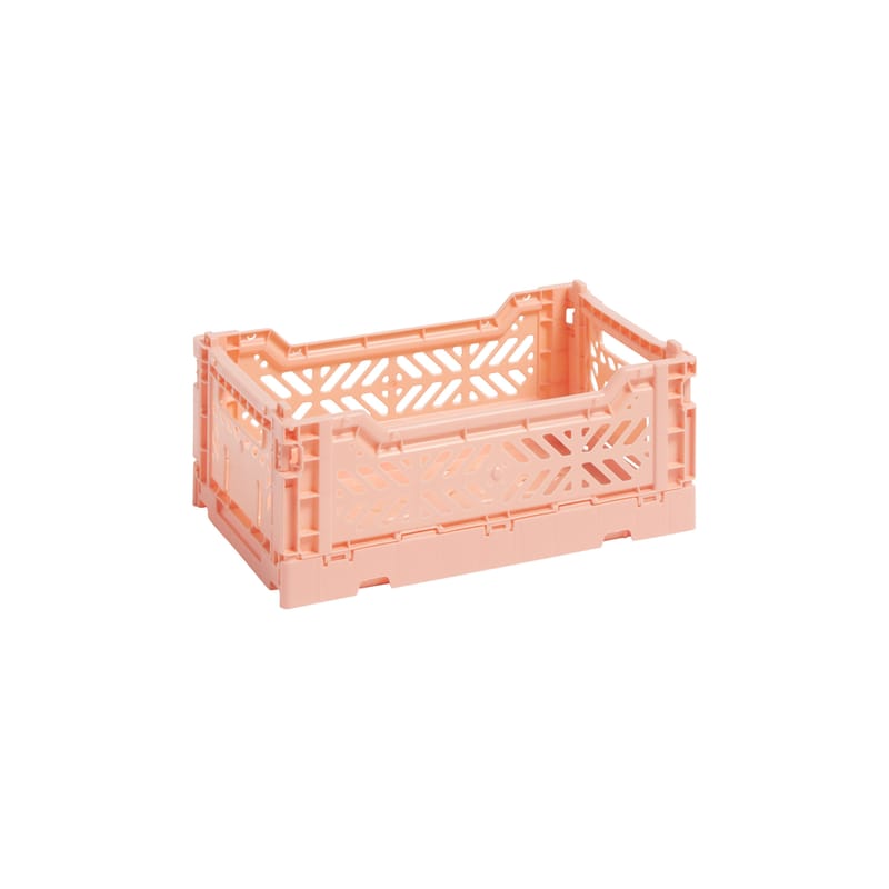 Décoration - Pour les enfants - Panier Colour Crate plastique rose Small / 26 x 17 cm - Hay - Saumon - Polypropylène