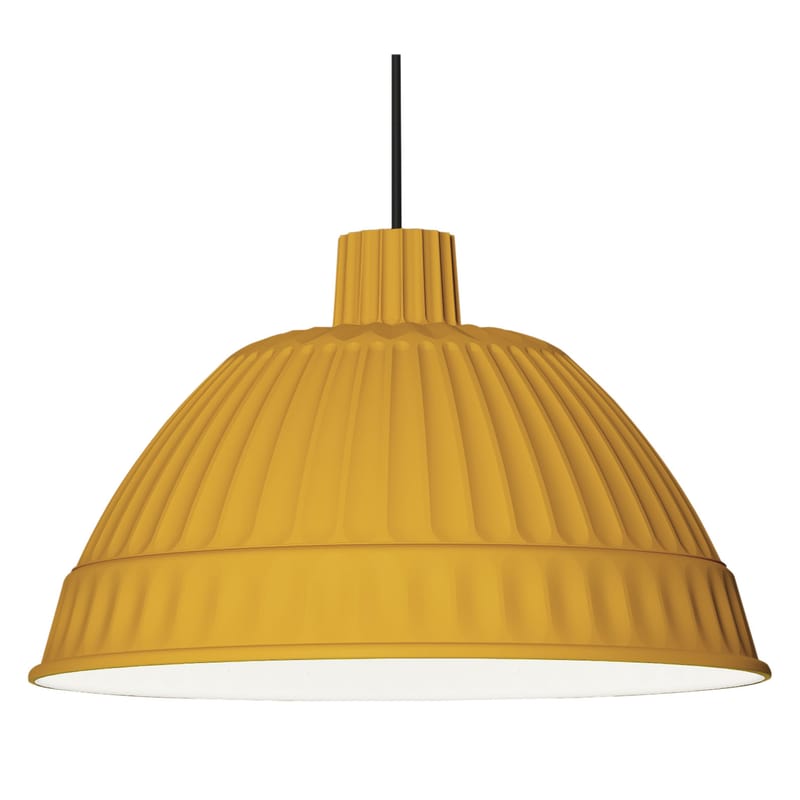 Luminaire - Suspensions - Suspension Cloche plastique jaune - Fontana Arte - Jaune miel - Polymère