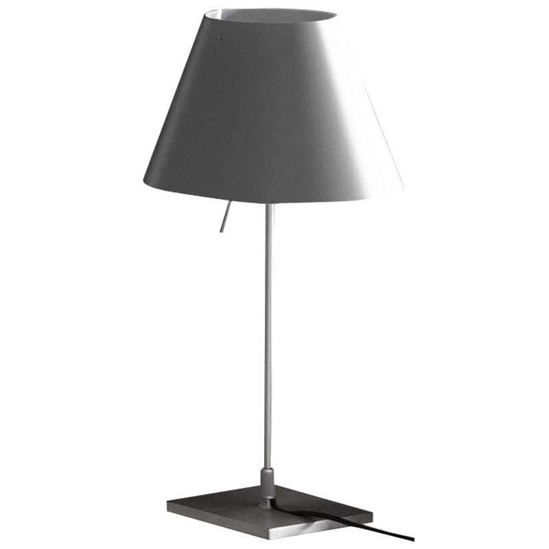 Lighting - Table Lamps - Costanzina Table lamp metal grey - Luceplan - Concrete grey - Aluminium, Polycarbonate