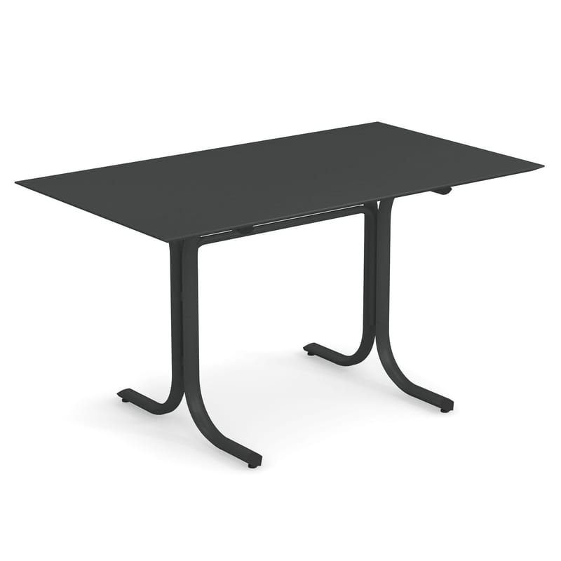 Jardin - Tables de jardin - Table rectangulaire System gris argent métal / 80 x 140 cm - Emu - Fer Antique - Acier peint galvanisé