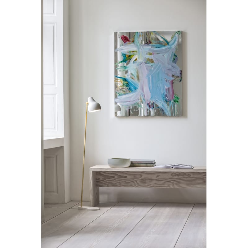 VL38 Floor lamp metal white gold LED H 120 cm Louis Poulsen