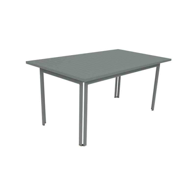 Outdoor - Garden Tables - Costa Rectangular table metal grey / 160 x 80 cm - Fermob - Lapilli grey - Lacquered aluminium