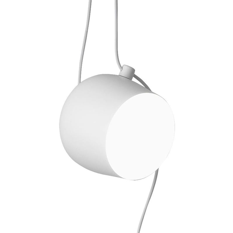 Luminaire - Suspensions - Suspension AIM métal blanc LED /  Ø 24 cm - Flos - Blanc - Aluminium, Polycarbonate