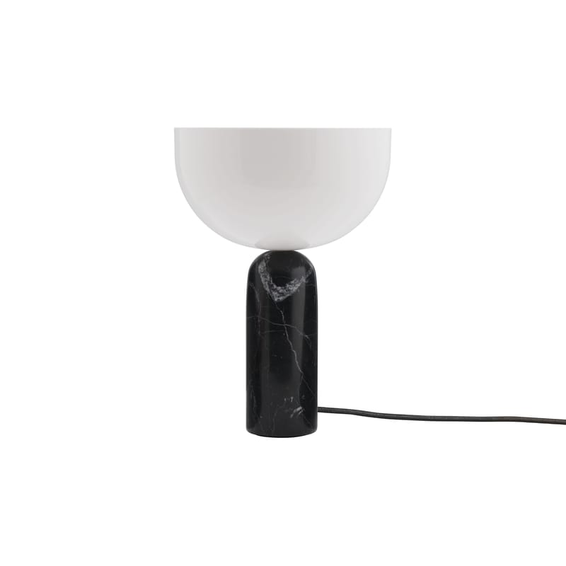Luminaire - Lampes de table - Lampe de table Kizu Small pierre noir / Base marbre - H 35 cm - NEW WORKS - Marbre noir - Acrylique, Marbre