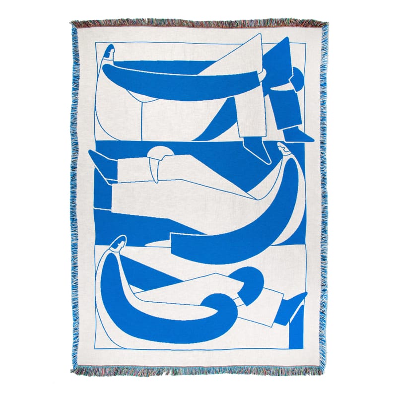 Maison et Objet - Rohmaterial - Plaid Benson textil bunt / By Marnie Cox - 137 x 178 cm - Slowdown Studio - Marnie Cox - Recycelte Baumwolle