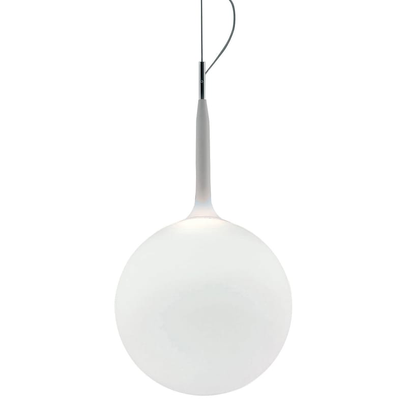 Luminaire - Suspensions - Suspension Castore verre blanc - Artemide - Blanc - Ø 35 cm - Verre soufflé