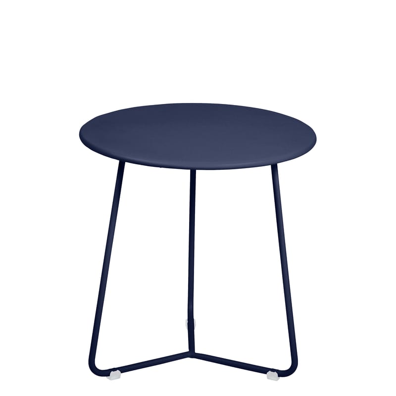 Mobilier - Tables basses - Table d\'appoint Cocotte métal bleu / Tabouret - Ø 34 x H 36 cm - Fermob - Bleu Abysse - Acier peint