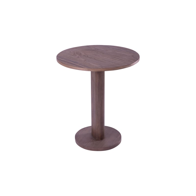 Mobilier - Tables - Table ronde Galta bois marron / Ø 65 cm - KANN DESIGN - Hêtre teinté noyer - Hêtre massif teinté, Placage hêtre teinté
