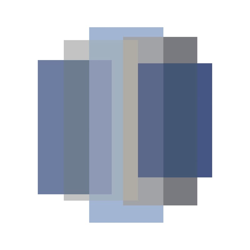 Décoration - Tapis - Tapis Blended  multicolore / 5 couleurs - 250 x 223 cm - Moooi Carpets - Bleu Cloudy - Polyamide