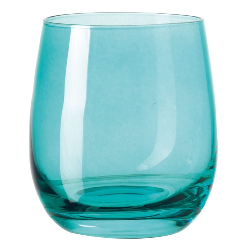 Table et cuisine - Verres  - Verre à whisky Sora verre bleu / H 10 cm - Leonardo - Bleu lagune - Verre