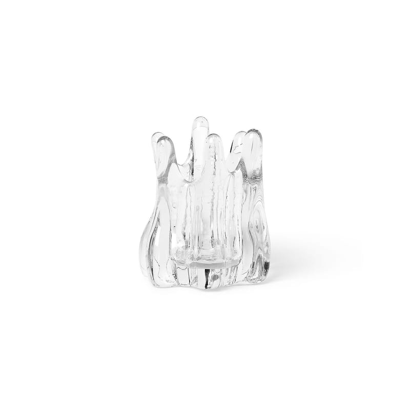 Dekoration - Kerzen, Kerzenleuchter und Windlichter - Windlicht Holo glas transparent / Ø 10 x H 12 cm - Mundgeblasenes Glas - Ferm Living - Transparent - mundgeblasenes Glas