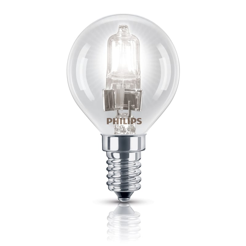 Luminaire - Ampoules et accessoires - Ampoule Eco-halogène E14 EcoClassic Sphérique verre transparent / 28W (35W) - 370 lumen - Philips - 28W (35W) - Métal, Verre