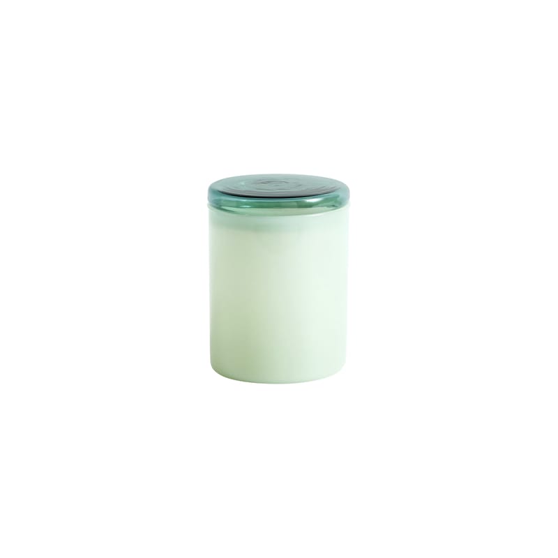 Table et cuisine - Boîtes et conservation - Bocal hermétique Small verre vert / Ø 8 X H 11 cm - 0,35 L - Hay - 0,35 L / Jade & vert foncé - Verre borosilicaté