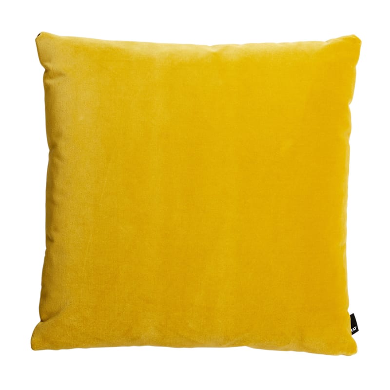 Décoration - Coussins - Coussin Eclectic tissu jaune / 50 x 50 cm - Hay - Jaune -  Plumes, Laine, Velours