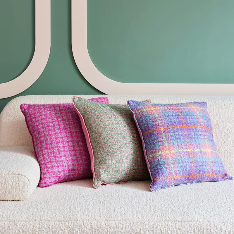 Pink mohair cushion shop