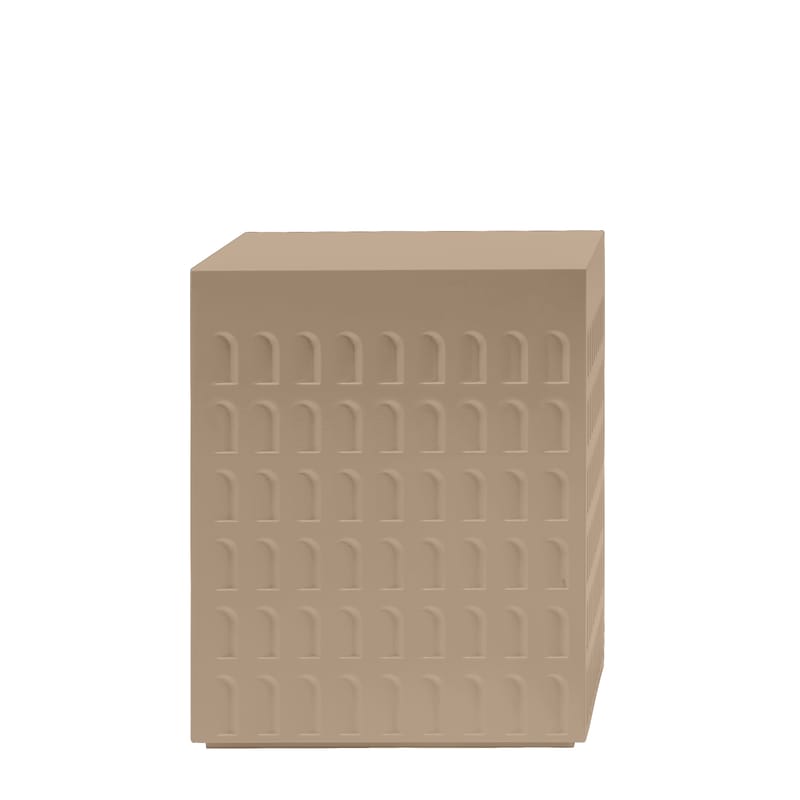 Möbel - Couchtische - Hocker Eur plastikmaterial beige / Beistelltisch - Kartell - Taubengrau - Thermoplastisches Polykarbonat