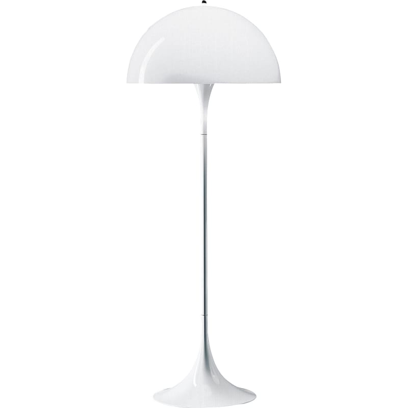 Luminaire - Lampadaires - Lampadaire Panthella plastique blanc / Ø 50 x H 131 cm - Louis Poulsen - Blanc - ABS, Acrylique