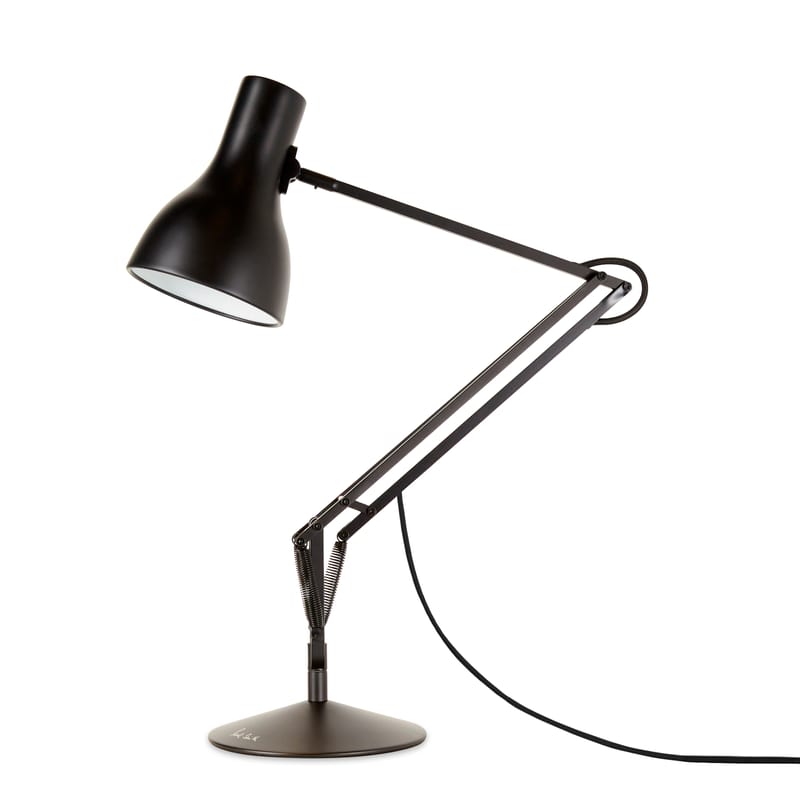 Luminaire - Lampes de table - Lampe de table Type 75 métal noir / By Paul Smith - Edition n°5 / Réédition 1930\' - Anglepoise - Noir / Bande rayée multicolore - Aluminium